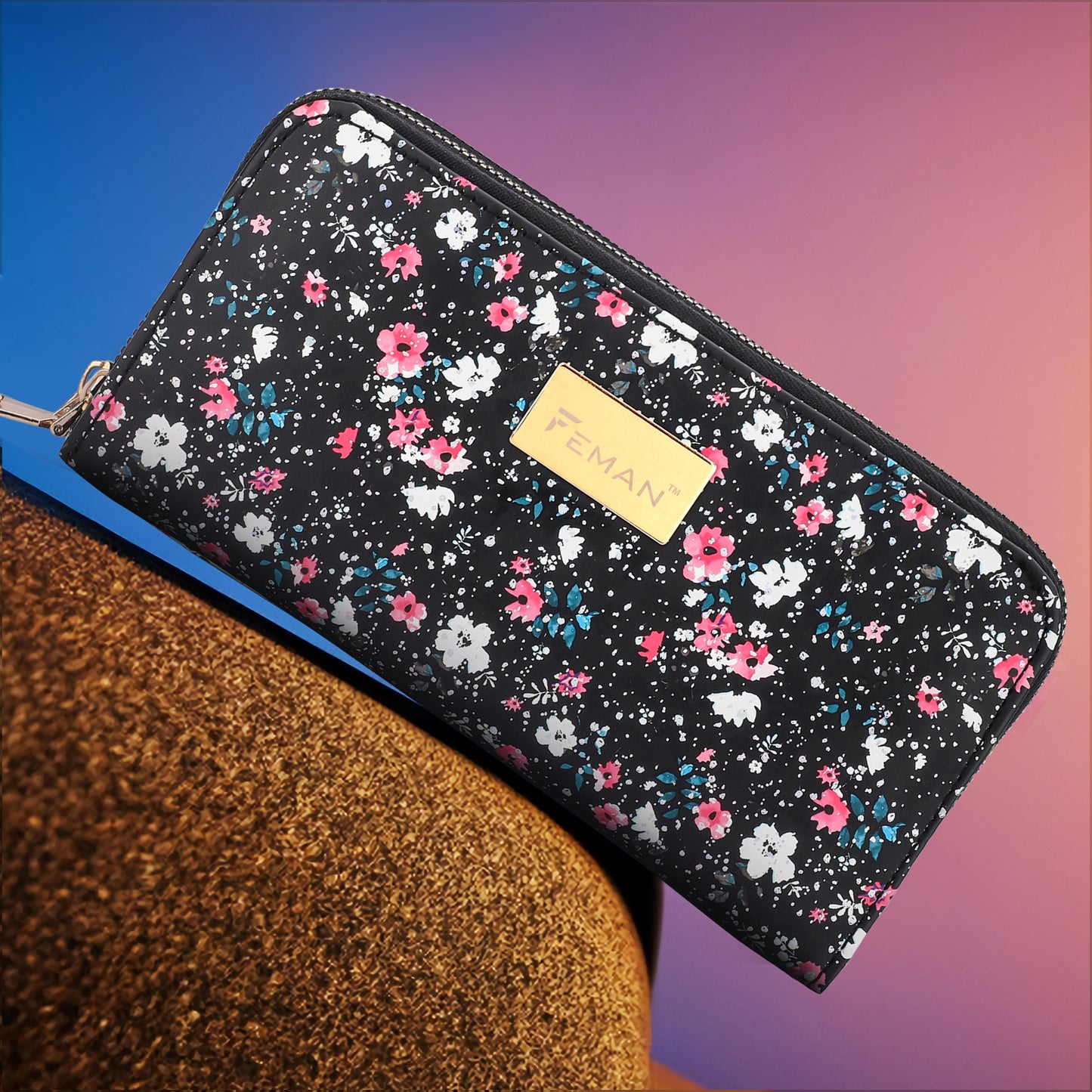 Feman Blossom Shower Wallets - Black