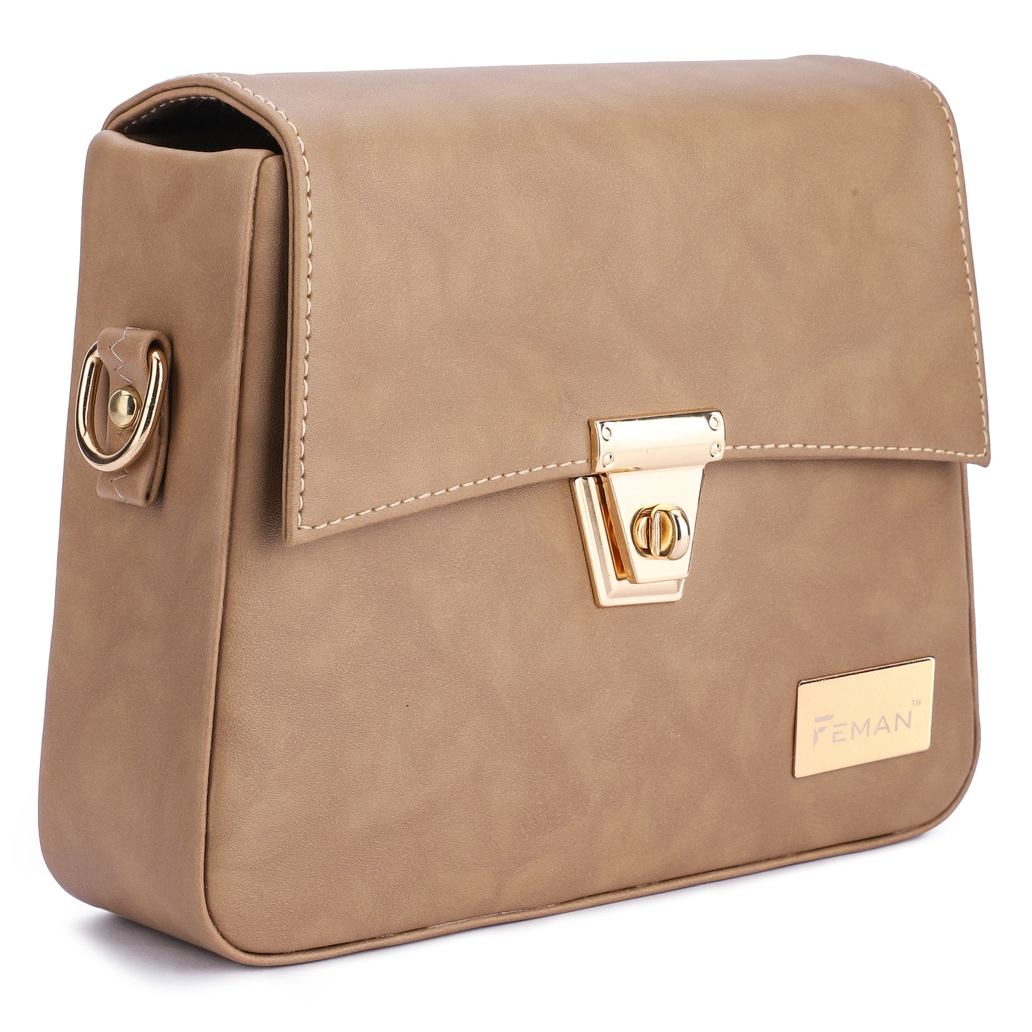 Feman City Stride Sling Bag - L Brown