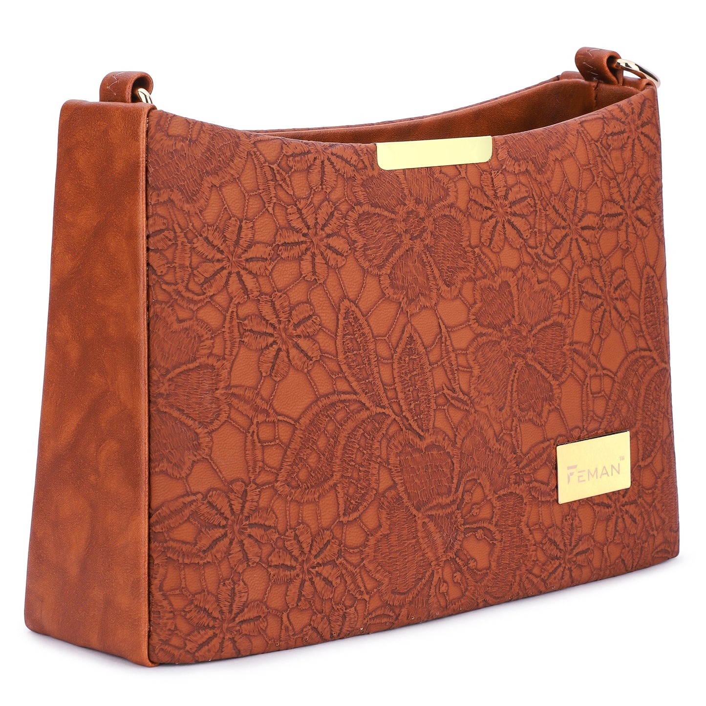 Feman Ethnic Essence Sling Bags - Brown