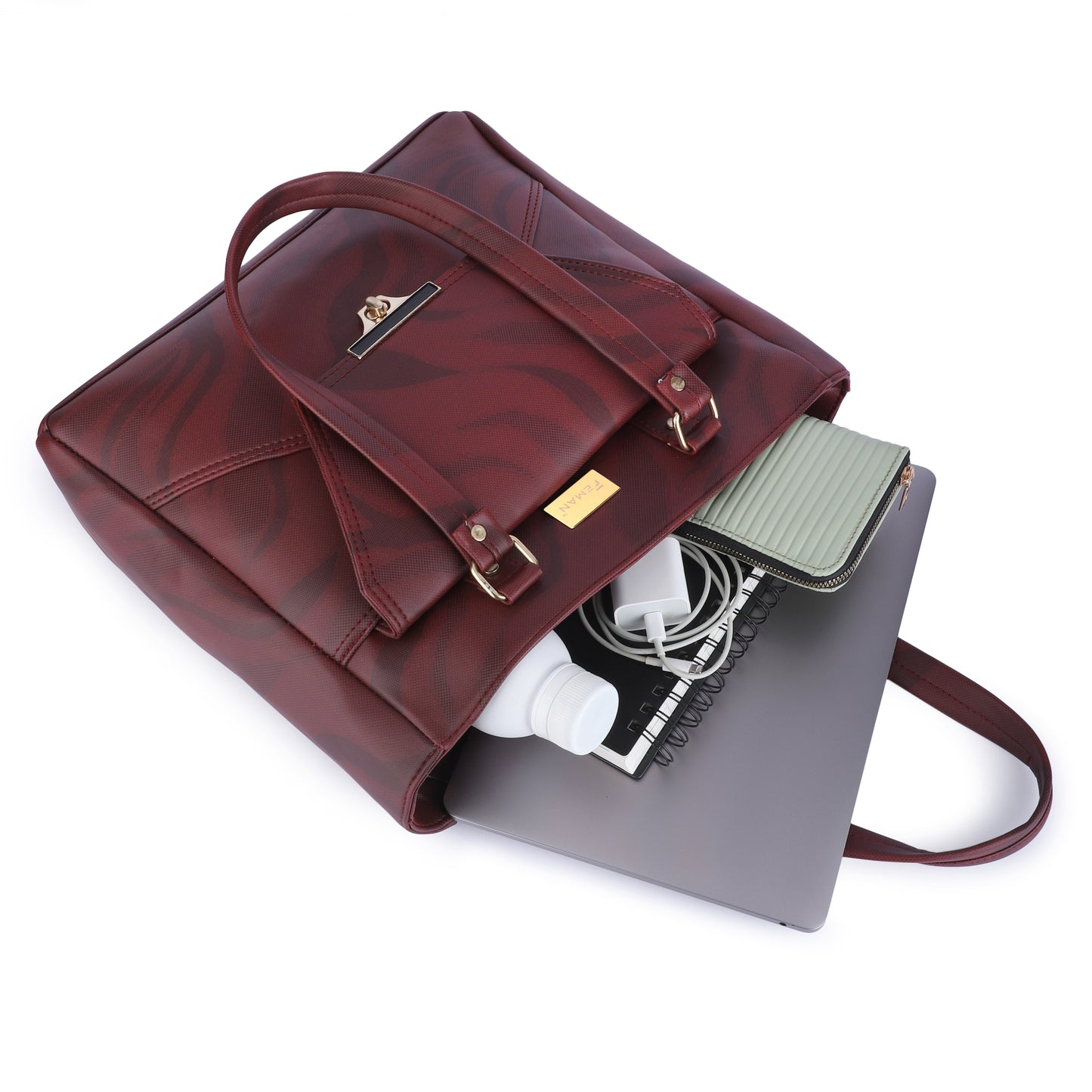 Feman City Delight Tote Bags - Maroon